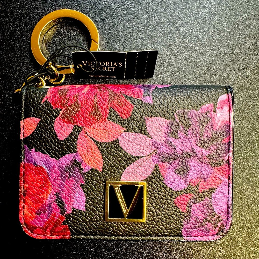New -VICTORIAS SECRET Mini Wallet PURSE CARD KEYCHAIN